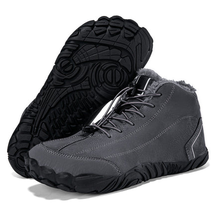 Five-Finger Cotton Shoes, Cold-Proof and Fleece-Lined Snow Boots, Outdoor Cycling Snow Boots, Winter Cotton Shoes, Waterproof Cotton Shoes, Mountaineering Cotton Shoes