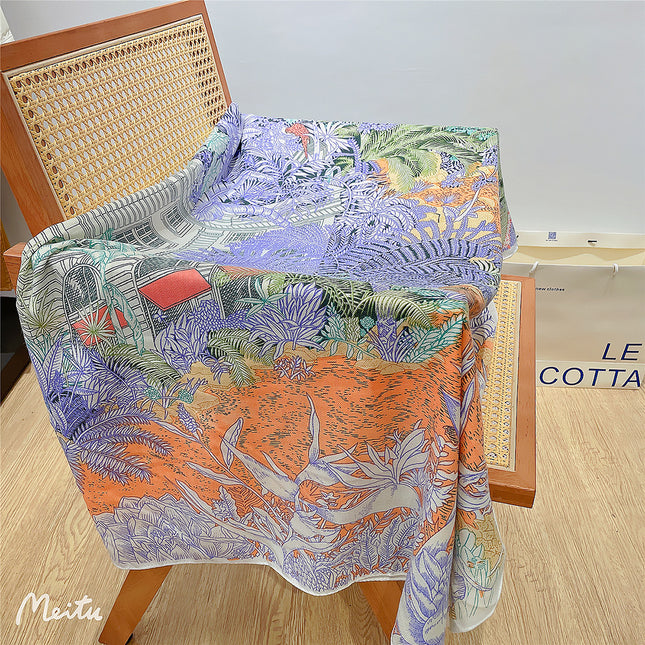130 new winter fashion warm large square silk wool material plant garden flower lady shawl scarf