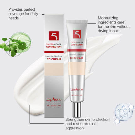 Moisturizing Correcting CC Cream Full Coverage Lightweight Natural Long Lasting Waterproof Anti-Sweat Foundation Cosmetics Base