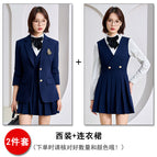 Navy blue suit + dress / S