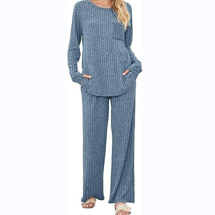 2024 Amazon cross-border autumn and winter New European and American temu pit brushed solid color fashion women's casual style suit