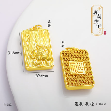 Long-standing Vietnamese gold diy accessories Fushun Gourd Taisui Ping An Lock Ruyi Shangui Wealth Pendant for Women