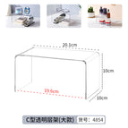 4854.c-type transparent shelf-1 large size