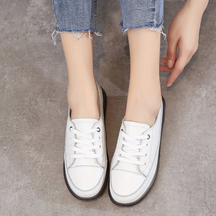 Cross-Border Spring and Autumn Back-To-School Season White Sneakers Trendy Shoes Korean Style Soft-Soled Casual Shoes Comfortable Shallow-Mouthed Single Shoes Sneakers