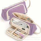 Twill triangle pencil case [purple]