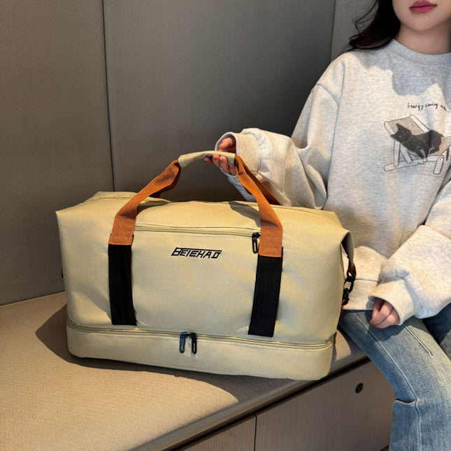 Gym Bag Luggage Bag Short-Distance Business Trip Portable Large-Capacity Lightweight Storage Dry and Wet Sports Travel Separate Luggage Bag