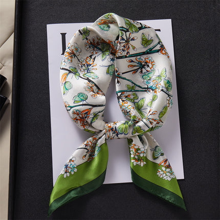 100% Mulberry Silk 70 Square Scarf New Fashion High-End Versatile Elegant Silk Scarf Hangzhou Silk Gift