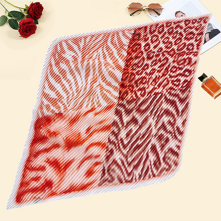 New wrinkled small square scarf female Korean imitation silk printed wrinkled small scarf Joker scarf decorative scarf wholesale