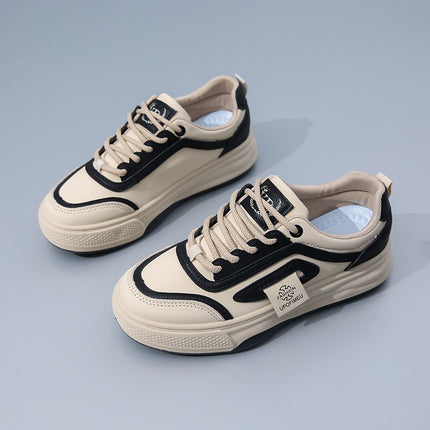 Ins Korean Style New White Sneakers for Women 2026 Spring Student Sports Running Casual Street Style Thick-Soled Shoes Yb6521