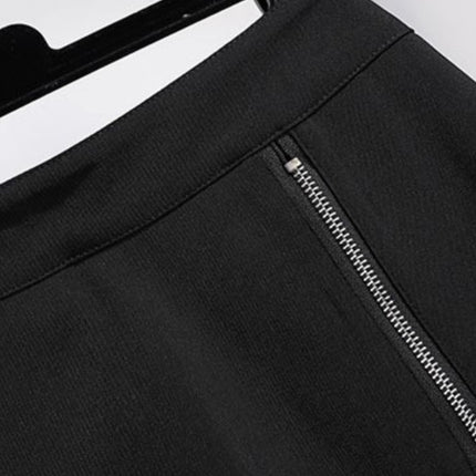 Women's High-Waisted Slimming A-Line Skirt Pants 2024 Spring New Korean Style with Zipper Irregular Hot Pants