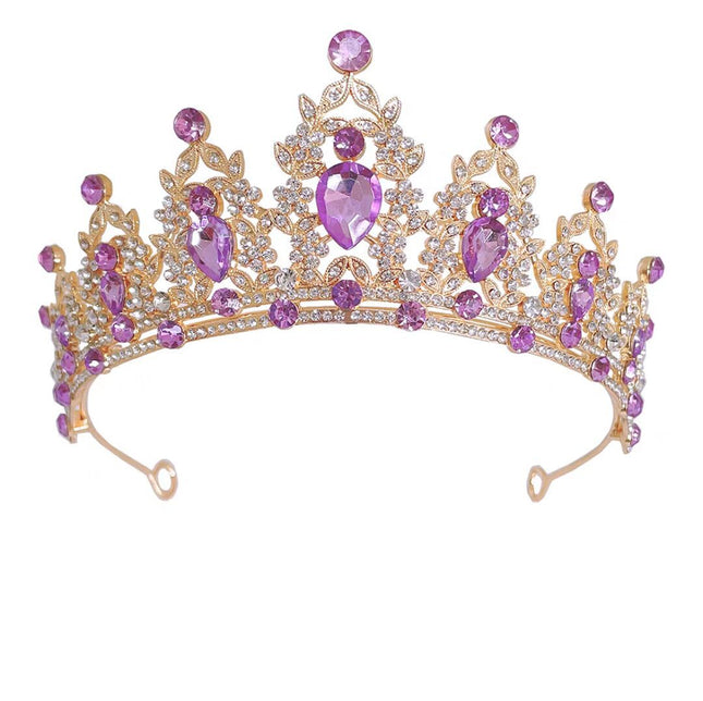 Korean Children's Crown Performance Headwear Alloy Rhinestone Hair Hoop Princess Style Hair Accessories Baking Jewelry
