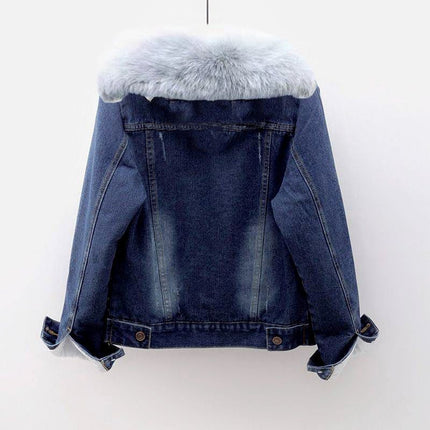 Denim Jacket for Women, Autumn and Winter, 2025 New Style, Velvet, Thickeneding, Western Style, Slim Fit, Versatile, Slimming Look, Popular Outer Wear Cotton Outwear