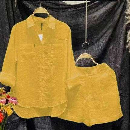 2025 Cross-Border Southeast Asian Summer Fashion Shirt Set Loose Slimming Look Casual Comfortable Two-Piece Set Wholesale