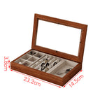 Light gray solid wood jewelry box-3-in-1