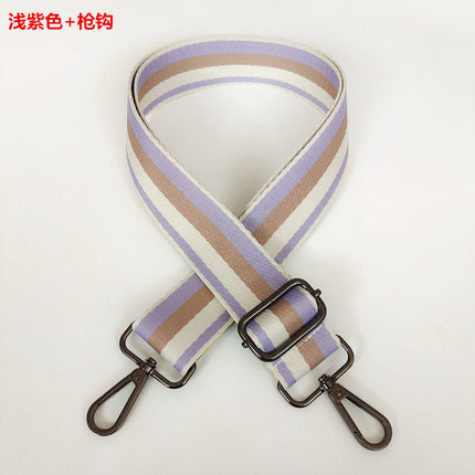 Thickened Color Stripe Wide Shoulder Strap Adjustable Shoulder Crossbody Bag Strap Small Fresh Women's Bag Extended Belt Wholesale Belt
