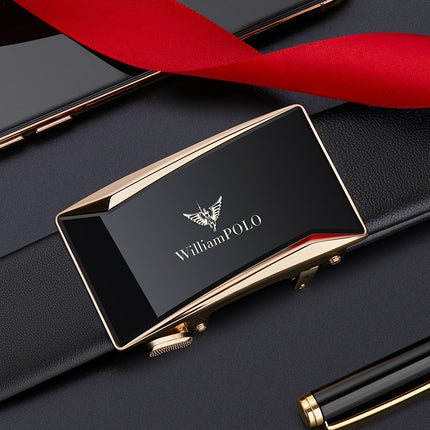 King Paul belt men's leather automatic buckle business pants belt men's pure leather belt wholesale a generation of hair