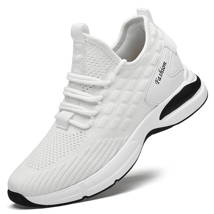 Cross-border Fly-woven Sneakers Men's New Casual Running Shoes Fashionable Breathable Mesh Men's Shoes Low-top Single-layer Shoes for Men