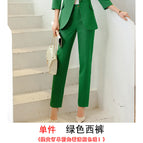 One-piece green suit pants / S