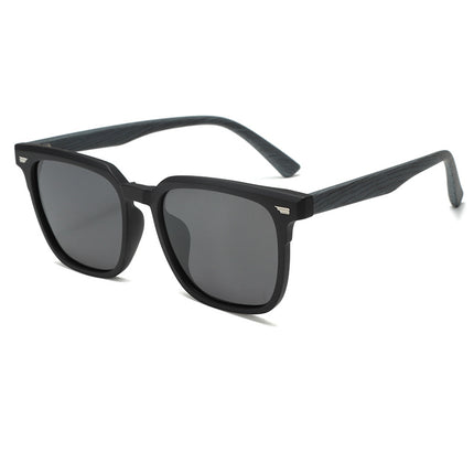 Internet famous fashion rice nail sunglasses polarizing glasses special sunglasses for driving wood grain leg sunglasses women's UV protection