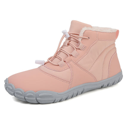 Waterproof Snow Boots for Men and Women in Winter Fleece-Lined to Heattech Couples High-Top Sports Shoes Short Boots Cold-Proof Five-Finger Hiking Shoes
