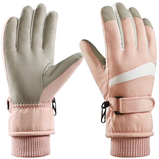 Ski gloves for men and women with winter cold outdoor riding plus velvet padded touch screen warm cross-border A30HXG