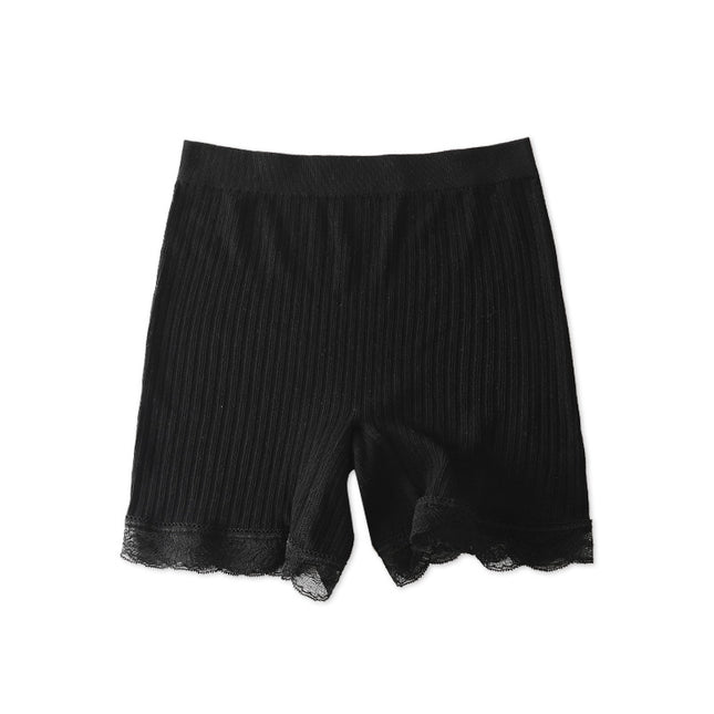 2022 New Cotton Crotch Threaded Safety Pants Women Seamless Lace Lace Bear Anti-Light Base Boxer Briefs