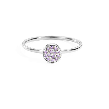 Cross-border foreign trade new stainless steel diamond ring Women's Light luxury December birthday stone ring gift wholesale