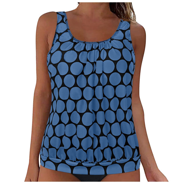 2025 New Foreign Trade Cross-Border European and American Style Split Solid Color Tummy Control Slimming Swimwear Tank Top Swimsuit Single Top
