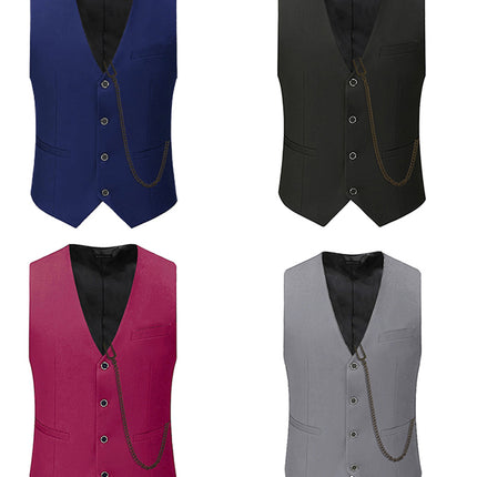 Foreign trade Amazon 1920S Gatsby explosions suit vest men's Korean leisure best man Korean slim fit