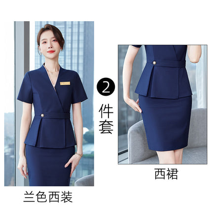 2024 New Advanced Sense Professional suit Gold Jewelry Store Guide Work Clothes Hotel Front Desk Cashier