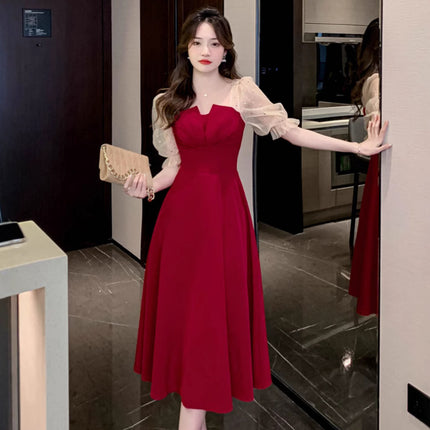 Toast Dress Bride High-end Red Door Engagement dress Women's Summer New Wedding Dress Can Be Wearable