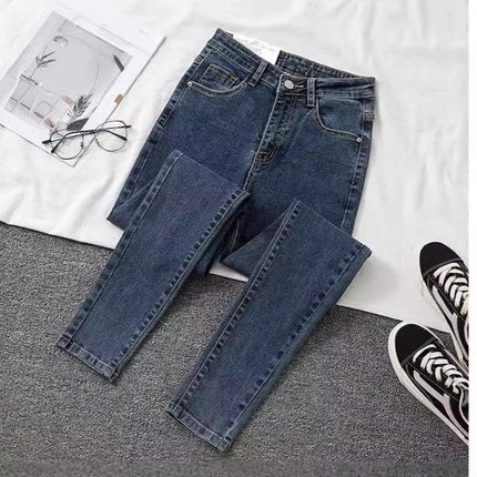 Daifa Jeans Women's Autumn and Winter 2024 New High Waist Slimming Stretch Tight Outer Wear Slim Fit Pencil Pants
