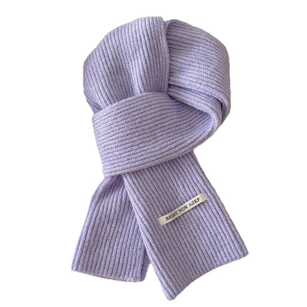 2025 Autumn and Winter New Wool Blended Pure Color Scarf for Female Students Korean Style Simple and Versatile Warm Couple Scarf
