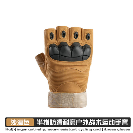 Customized Half-Finger Sports Gloves for Men, Outdoor Cycling Training Protective Wear-Resistant Fitness Touch Screen Tactical Gloves Wholesale
