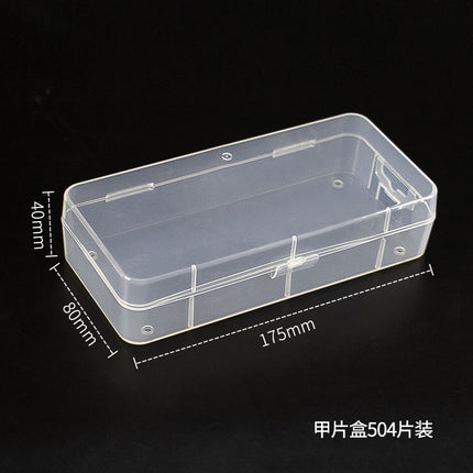 Manicure Tool Box, Nail Chip Box, Dust-Proof and Oxidation-Proof Jewelry, Multi-Grids 240 Pieces, Transparent High-Grade Plastic Storage Box