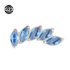 1.2*6mm / Silver sea blue