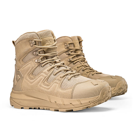 Outdoor Training Large Size Men's Hiking Boots Mid-Top Adventure Camping Desert Work Boots New Wear-Resistant and Comfortable