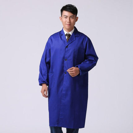 Blue Coat Work Clothes Men's and Women's Long-sleeved Denim Coat Wear-resistant Dust-proof Handling Warehouse Labor Protection Clothing Long Camouflage Clothing