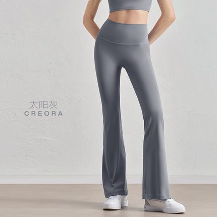 Huanpan Trumpet Yoga Pants, Lightweight High-Waisted Tummy Control Dance Sports Fitness Women's Pants, Tight Yoga Pants, Flared Pants