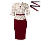 Burgundy + belt / S