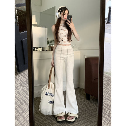 Cross-Border American Style 2026 Spring and Autumn New Flared Yoga Pants, Sweatpants, Bootcut Pants, High-Waisted Floor-Length Pants for Women