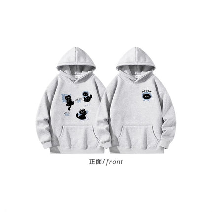 High-grade oversize Men's and Women's Top Special Couple Clothing Autumn and Winter fleece-lined Hooded Sweat Fashion Brand Class Clothes