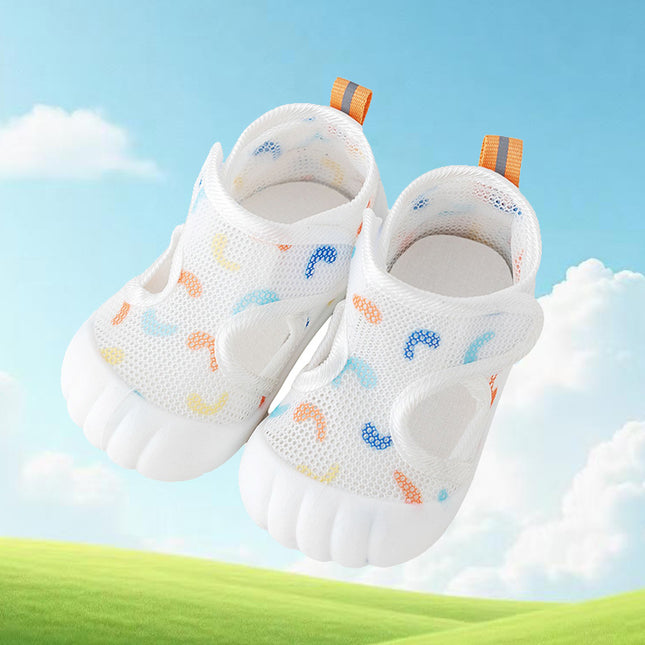 Baby Toddler Summer Sandals Breathable Mesh Velcro Non-Slip Waterproof Unisex 12-36M Orange Blue Pink Purple Sizes 12-14.5cm / Sandales Bébé Tout-Petit Été Mesh Respirant Velcro Antidérapant Imperméable Unisexe 12-36M Orange Bleu Rose Violet 12-14.5cm