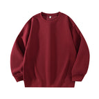 Burgundy [anti-wrinkle and non-pilling] | Round neck sweatshirt] / S [recommendation 45-55kg ]