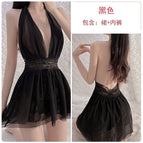 Black nightgown + underwear / One size fits all( 40-62.5kg )