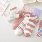 Wd58 women's pink striped boat socks / Naked socks