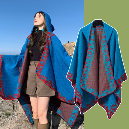 Summer Ethnic Style Scarf Xizang Sun Protection Silk Scarf Female Qinghai Lake Travel Photo Beach Towel Twill Satin Shawl Xinjiang