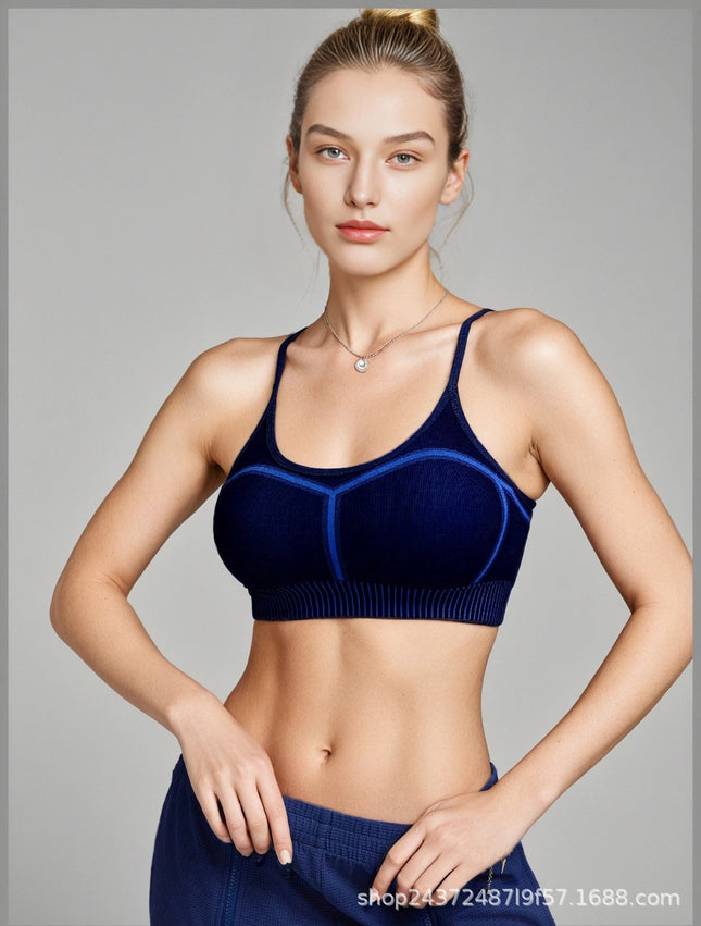 One-Cup Sports Bra for Women, Shock-Proof and Anti-Sagging Running High-Intensity Yoga Wear Fitness Bra Beautiful Back Suit Pants