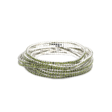 2.0mm Superfine Rhinestone Bracelet Stretch Bridal Bracelet Korean Style Single Row Flash Diamond Stretch Crystal Bracelet