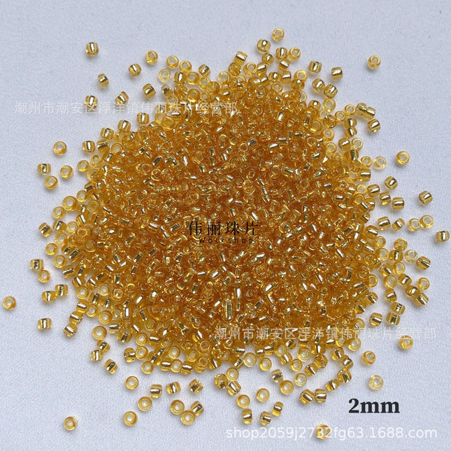 Silver filling series full set Golden Rice beads tube beads loose beads handmade diy jewelry hand sewing clothing accessories material